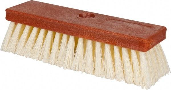 PRO-SOURCE - 1-1/2" Bristle Length, Polypropylene Utility Scrub Brush - 10" OAL, Wood Block - Eagle Tool & Supply