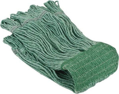 PRO-SOURCE - 5" Green Head Band, Small Blended Fiber Loop End Mop Head - 4 Ply, Clamp Jaw Connection, Use for General Purpose - Eagle Tool & Supply