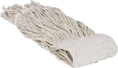 PRO-SOURCE - 5" White Head Band, Medium Cotton Cut End Mop Head - 4 Ply, Clamp Jaw Connection, Use for General Purpose - Eagle Tool & Supply