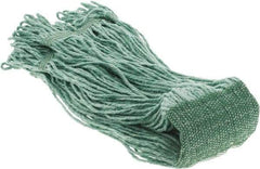 PRO-SOURCE - 5" Green Head Band, X-Large Blended Fiber Loop End Mop Head - 4 Ply, Side Loading Connection, Use for General Purpose - Eagle Tool & Supply