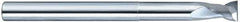 SGS - 3/4", 1" LOC, 3/4" Shank Diam, 6" OAL, 2 Flute, Solid Carbide Square End Mill - Single End, Uncoated, Spiral Flute, 35° Helix, Centercutting, Right Hand Cut, Right Hand Flute, Series 47E - Eagle Tool & Supply
