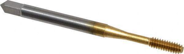 OSG - #4-40 UNC H7 Thread Limit Modified Bottoming Thread Forming Tap - Cobalt, TiN Finish, 1-7/8" OAL, 9/16" Thread Length, Right Hand Thread, Series HY-PRO NRT - Eagle Tool & Supply