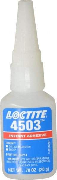 Loctite - 0.70 oz Bottle Clear Instant Adhesive - Series 4503 - Eagle Tool & Supply