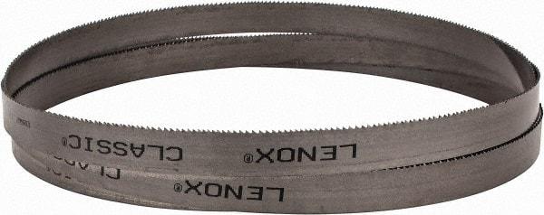 Lenox - 10 to 14 TPI, 7' 9" Long x 3/4" Wide x 0.035" Thick, Welded Band Saw Blade - Bi-Metal, Toothed Edge, Modified Raker Tooth Set, Flexible Back, Contour Cutting - Eagle Tool & Supply