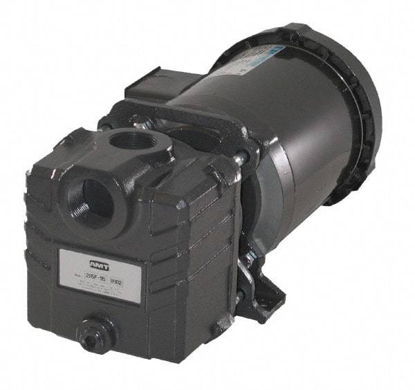 American Machine & Tool - 115/230 Volt, 1 Phase, 1 HP, Self Priming Centrifugal Pump - ODP Motor, Cast Iron Housing and Impeller, 70 Ft. Shut Off - Eagle Tool & Supply