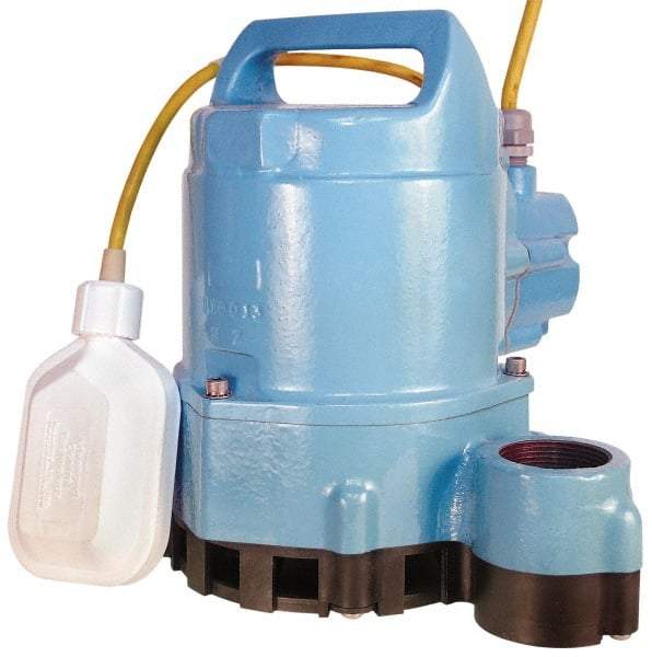 Little Giant Pumps - 1/2 hp, 10.5 Amp Rating, 115 Volts, Integral Mechanical Float Operation, Effluent Pump - Cast Iron Housing - Eagle Tool & Supply