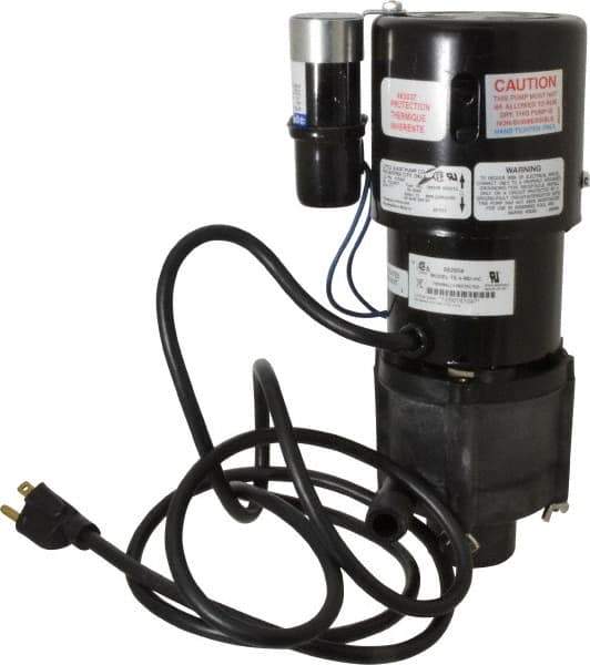 Little Giant Pumps - 1/10 HP, 10-1/2 Working PSI, 24.3 Shut Off Feet, Magnetic Drive Pump - 3000 RPM, 1 Phase, 60 Hz, 1.7 Amps - Eagle Tool & Supply
