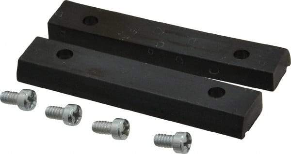 Panavise - 2-1/2" Wide x 1/2" High x 1/4" Thick, V-Groove Vise Jaw - Nylon, Fixed Jaw - Eagle Tool & Supply