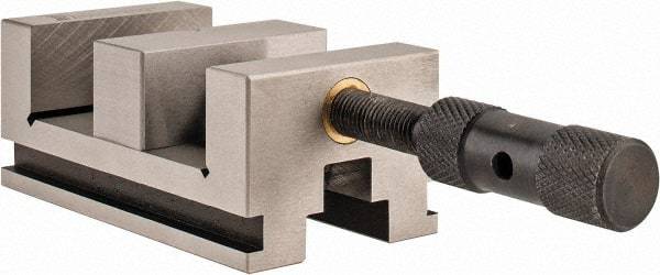 Interstate - 2-3/8" Jaw Width, 2-1/8" Jaw Opening Capacity, 1" Jaw Height, Toolmaker's Vise - V-Groove Jaw, 0.0001" Parallelism, 0.0002" Squareness, 4.33" OAL x 2.3" OAH - Eagle Tool & Supply