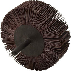 3M - 3" Diam x 1" Face Width, Extra Fine Aluminum Oxide Coated Mounted Flap Wheel - 1/4" Shank Mount, 320 Grit, XE Weighted Cloth Backing, 18,000 Max RPM - Eagle Tool & Supply