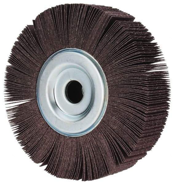 3M - 8" Diam, 80 Grit Aluminum Oxide Unmounted Flap Wheel - 1" Hole, 2" Wide, Coated, Medium Grade, 3900 Max RPM , XE Weighted, Cloth Backing - Eagle Tool & Supply