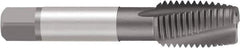 Emuge - 5/8-18 UNF 3 Flute 3BX Plug Spiral Flute Tap - Cobalt, Nitride Finish, 3-13/16" OAL, Left Hand Flute, Right Hand Thread - Eagle Tool & Supply