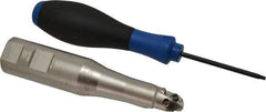 Seco - 3/4" Cut Diam, 0.66" Max Depth of Cut, 1" Shank Diam, 5.04" OAL, Indexable Ball Nose End Mill - Straight Shank, R218.20 Toolholder, 218.20-0.375.R Insert - Eagle Tool & Supply