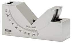 SPI - 3-3/4 Inch Long x 1-3/4 Inch Wide x 2 Inch High, 0 to 60° Adjustable Angle Block - 50-55 RC Hardness - Eagle Tool & Supply