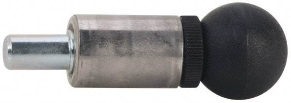 Gibraltar - 3/8" Pin Diam, 0.6" Usable Length, Ball Knob Handle Quick Release Pin - 3-5/8" OAL, Plastic Handle - Eagle Tool & Supply