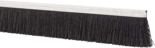 PRO-SOURCE - 1/2" Back Strip Brush Width, Metal Black Nylon Strip Brush - 1" Bristle Length, Nylon, 36" OAL - Eagle Tool & Supply