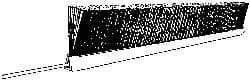 PRO-SOURCE - 1/2" Back Strip Brush Width, Stainless Steel Back Strip Brush - 3" Bristle Length, Brass, 36" OAL - Eagle Tool & Supply