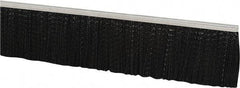 PRO-SOURCE - 3/16" Back Strip Brush Width, Metal Black Nylon Strip Brush - 2" Bristle Length, Nylon, 36" OAL - Eagle Tool & Supply