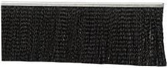 PRO-SOURCE - 1/2" Back Strip Brush Width, Metal Black Nylon Strip Brush - 3" Bristle Length, Nylon, 36" OAL - Eagle Tool & Supply