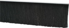 PRO-SOURCE - 1/2" Back Strip Brush Width, Metal Black Nylon Strip Brush - 6" Bristle Length, Nylon, 36" OAL - Eagle Tool & Supply