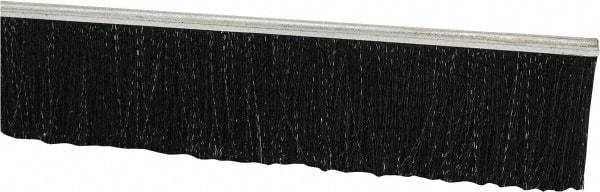 PRO-SOURCE - 1/2" Back Strip Brush Width, Metal Black Nylon Strip Brush - 3" Bristle Length, Nylon, 72" OAL - Eagle Tool & Supply