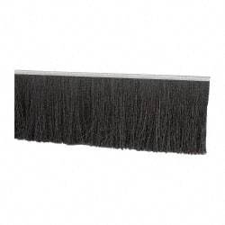 PRO-SOURCE - 1/2" Back Strip Brush Width, Metal Black Nylon Strip Brush - 4" Bristle Length, Nylon, 72" OAL - Eagle Tool & Supply