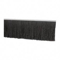 PRO-SOURCE - 1/2" Back Strip Brush Width, Metal Black Nylon Strip Brush - 4" Bristle Length, Nylon, 72" OAL - Eagle Tool & Supply