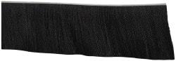 PRO-SOURCE - 1/2" Back Strip Brush Width, Metal Black Nylon Strip Brush - 6" Bristle Length, Nylon, 72" OAL - Eagle Tool & Supply