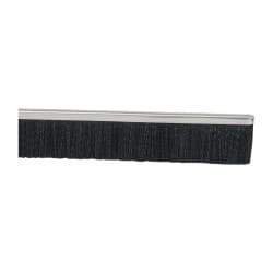 PRO-SOURCE - 5/16" Back Strip Brush Width, Metal Black Nylon Strip Brush - 1" Bristle Length, Nylon, 36" OAL - Eagle Tool & Supply