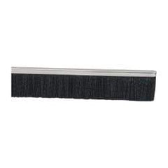 PRO-SOURCE - 5/16" Back Strip Brush Width, Metal Black Nylon Strip Brush - 1" Bristle Length, Nylon, 36" OAL - Eagle Tool & Supply