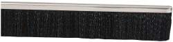 PRO-SOURCE - 5/16" Back Strip Brush Width, Metal Black Nylon Strip Brush - 2" Bristle Length, Nylon, 36" OAL - Eagle Tool & Supply