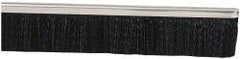 PRO-SOURCE - 5/16" Back Strip Brush Width, Metal Black Nylon Strip Brush - 2" Bristle Length, Nylon, 36" OAL - Eagle Tool & Supply