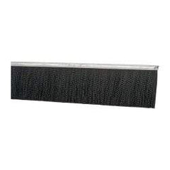 PRO-SOURCE - 5/16" Back Strip Brush Width, Metal Black Nylon Strip Brush - 3" Bristle Length, Nylon, 36" OAL - Eagle Tool & Supply