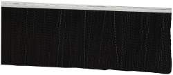 PRO-SOURCE - 5/16" Back Strip Brush Width, Metal Black Nylon Strip Brush - 4" Bristle Length, Nylon, 36" OAL - Eagle Tool & Supply