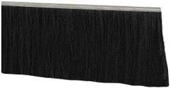 PRO-SOURCE - 5/16" Back Strip Brush Width, Metal Black Nylon Strip Brush - 6" Bristle Length, Nylon, 36" OAL - Eagle Tool & Supply