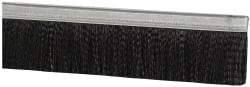 PRO-SOURCE - 5/16" Back Strip Brush Width, Metal Black Nylon Strip Brush - 2" Bristle Length, Nylon, 72" OAL - Eagle Tool & Supply