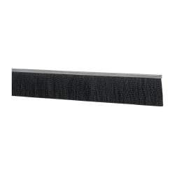 PRO-SOURCE - 5/16" Back Strip Brush Width, Metal Black Nylon Strip Brush - 3" Bristle Length, Nylon, 72" OAL - Eagle Tool & Supply
