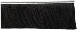 PRO-SOURCE - 5/16" Back Strip Brush Width, Metal Black Nylon Strip Brush - 4" Bristle Length, Nylon, 72" OAL - Eagle Tool & Supply
