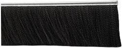 PRO-SOURCE - 5/16" Back Strip Brush Width, Metal Black Nylon Strip Brush - 4" Bristle Length, Nylon, 72" OAL - Eagle Tool & Supply