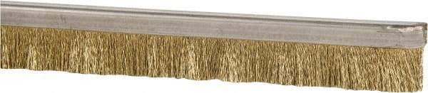 PRO-SOURCE - 1/2" Back Strip Brush Width, Stainless Steel Back Strip Brush - 1" Bristle Length, Brass, 36" OAL - Eagle Tool & Supply
