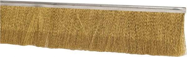 PRO-SOURCE - 1/2" Back Strip Brush Width, Stainless Steel Back Strip Brush - 2" Bristle Length, Brass, 36" OAL - Eagle Tool & Supply