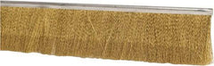 PRO-SOURCE - 1/2" Back Strip Brush Width, Stainless Steel Back Strip Brush - 2" Bristle Length, Brass, 36" OAL - Eagle Tool & Supply