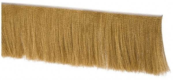 PRO-SOURCE - 1/2" Back Strip Brush Width, Stainless Steel Back Strip Brush - 6" Bristle Length, Brass, 36" OAL - Eagle Tool & Supply