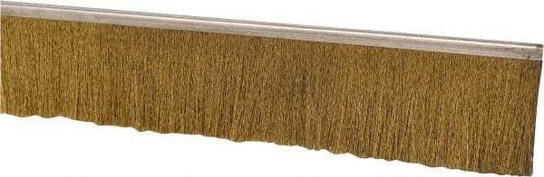 PRO-SOURCE - 1/2" Back Strip Brush Width, Stainless Steel Back Strip Brush - 2" Bristle Length, Brass, 72" OAL - Eagle Tool & Supply
