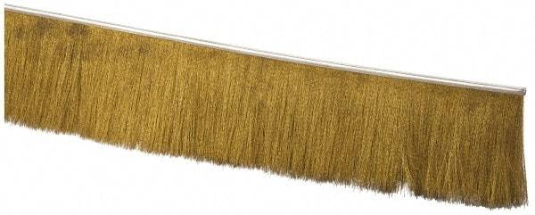 PRO-SOURCE - 1/2" Back Strip Brush Width, Stainless Steel Back Strip Brush - 4" Bristle Length, Brass, 72" OAL - Eagle Tool & Supply