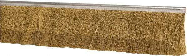 PRO-SOURCE - 5/16" Back Strip Brush Width, Stainless Steel Back Strip Brush - 2" Bristle Length, Stainless Steel, 36" OAL - Eagle Tool & Supply