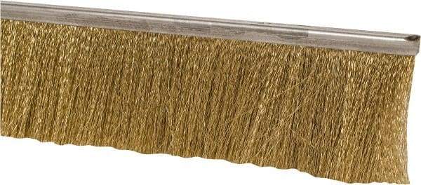 PRO-SOURCE - 5/16" Back Strip Brush Width, Stainless Steel Back Strip Brush - 3" Bristle Length, Stainless Steel, 36" OAL - Eagle Tool & Supply
