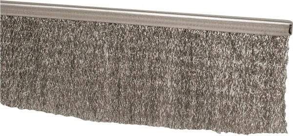 PRO-SOURCE - 5/16" Back Strip Brush Width, Stainless Steel Back Strip Brush - 3" Bristle Length, Stainless Steel, 36" OAL - Eagle Tool & Supply