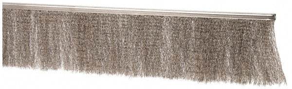 PRO-SOURCE - 5/16" Back Strip Brush Width, Stainless Steel Back Strip Brush - 4" Bristle Length, Stainless Steel, 36" OAL - Eagle Tool & Supply