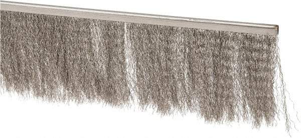 PRO-SOURCE - 5/16" Back Strip Brush Width, Stainless Steel Back Strip Brush - 4" Bristle Length, Stainless Steel, 72" OAL - Eagle Tool & Supply